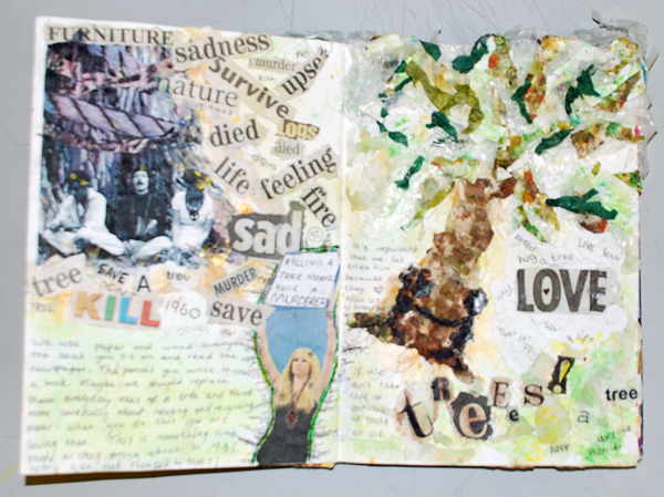An example of a sketchbook at GCSE Level